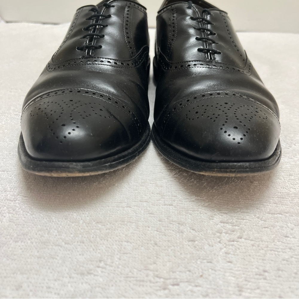 Allen Edmonds Stratton Mens Lace Up Oxford Dress Shoes Black Cap Toe Size 9.5D - Picture 3 of 10